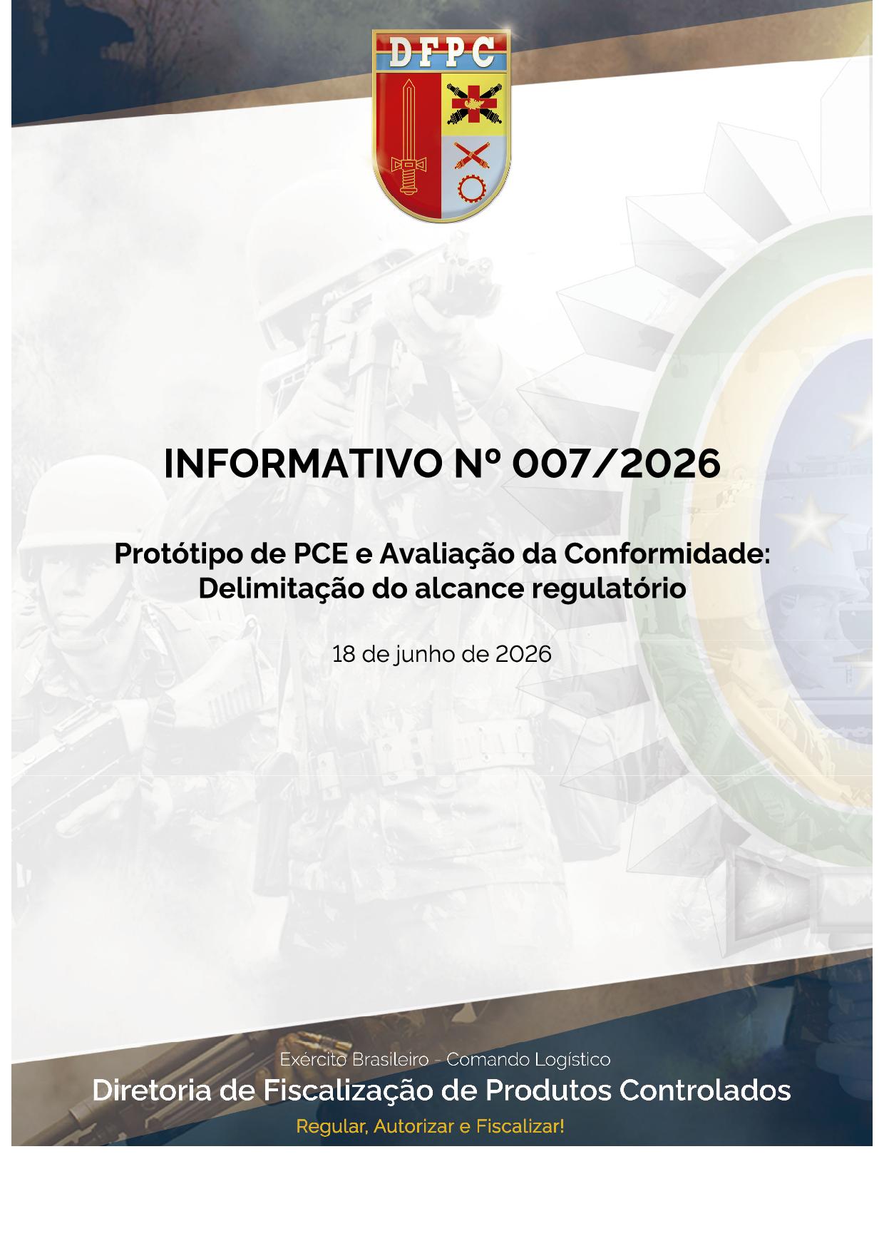 Informativo nº 007/2026 – Protótipo de PCE e Avaliação da Conformidade (18/06/2026)